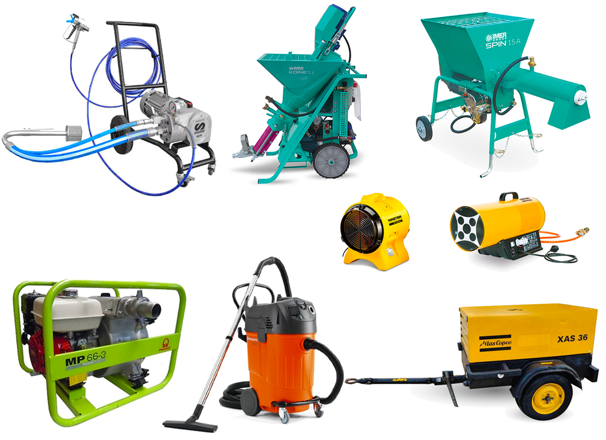 noleggio Aspiratori-Soffiatori-Miscelatori-Spruzzatrici medie e piccole cantiere da ciaponi a san miniato