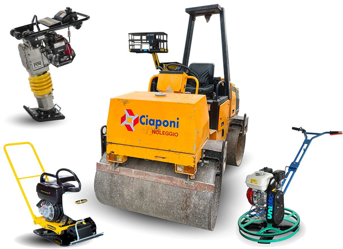ciaponi noleggio macchine costipatrici, lisciatrici e compattazione terreno a san miniato toscana