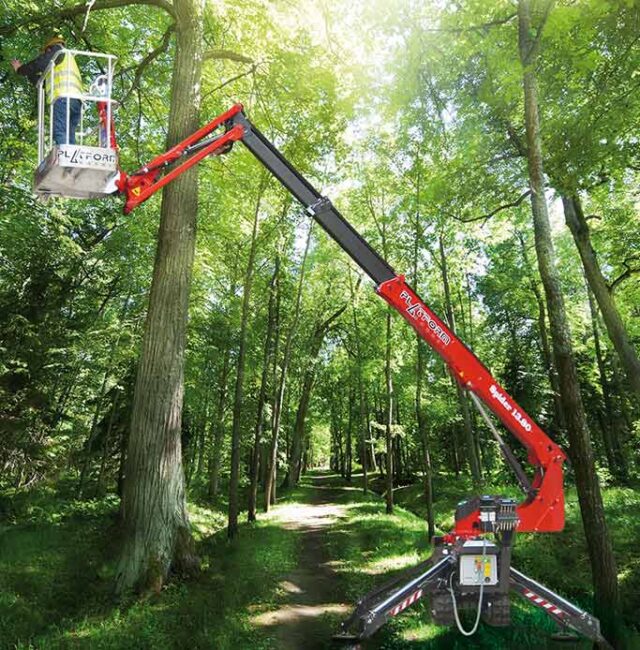 Piattaforma a ragno cingolata Spider 13.80 Platform Basket