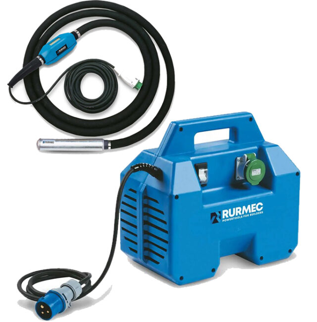 Vibratore per calcestruzzo Rurmec R40 con convertitore Maxi 1M