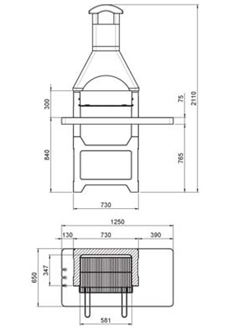 misure barbecue mertinica